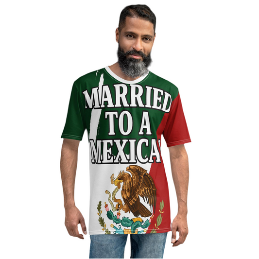 Married to a Mexican Men’s Crew Neck Flag Shirt