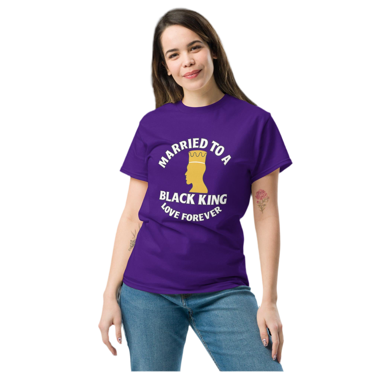 Married to a Black King Love Forever Tee